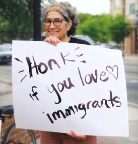 Honk if you love immigrants image